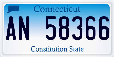 CT license plate AN58366