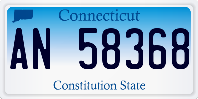 CT license plate AN58368