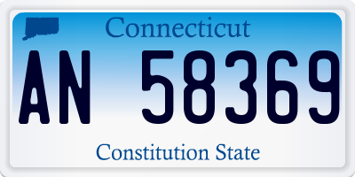 CT license plate AN58369