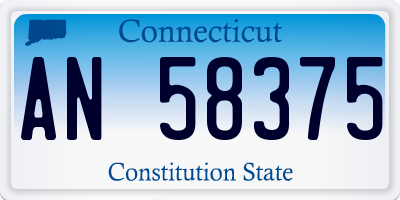 CT license plate AN58375