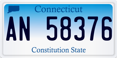 CT license plate AN58376