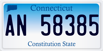 CT license plate AN58385