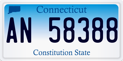 CT license plate AN58388