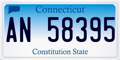 CT license plate AN58395