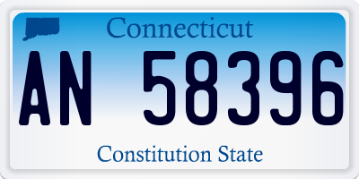 CT license plate AN58396