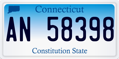 CT license plate AN58398