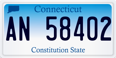 CT license plate AN58402