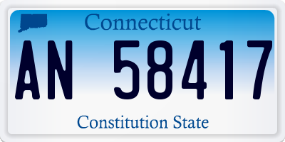 CT license plate AN58417