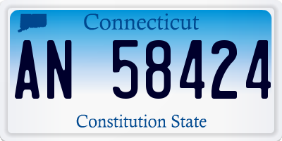 CT license plate AN58424