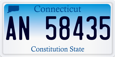 CT license plate AN58435