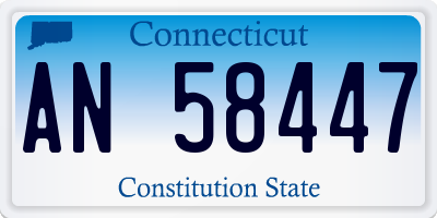 CT license plate AN58447