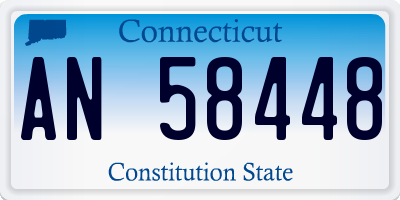 CT license plate AN58448