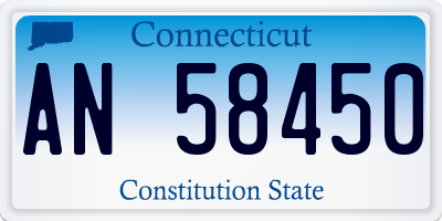 CT license plate AN58450