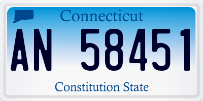 CT license plate AN58451