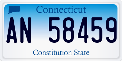 CT license plate AN58459