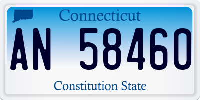 CT license plate AN58460