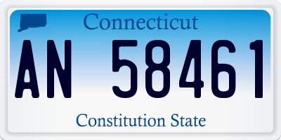 CT license plate AN58461