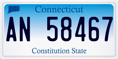 CT license plate AN58467
