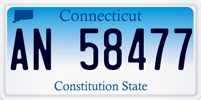 CT license plate AN58477