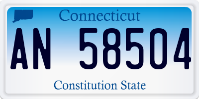 CT license plate AN58504