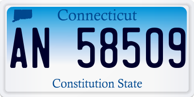 CT license plate AN58509