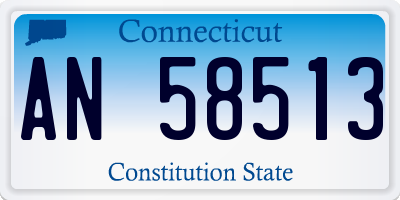 CT license plate AN58513