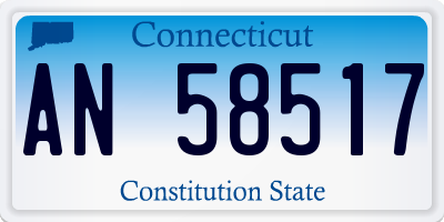 CT license plate AN58517
