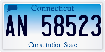 CT license plate AN58523