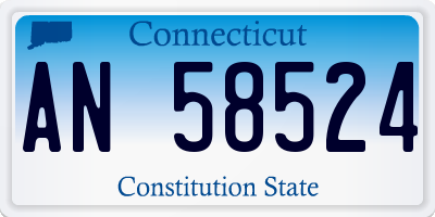 CT license plate AN58524