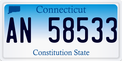 CT license plate AN58533