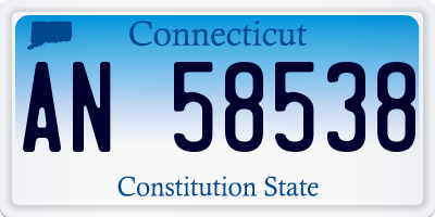 CT license plate AN58538