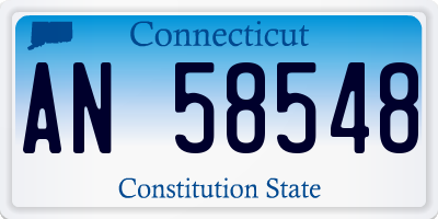 CT license plate AN58548