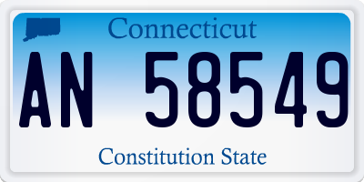 CT license plate AN58549