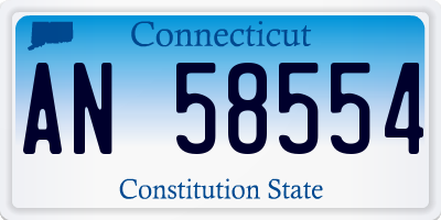 CT license plate AN58554