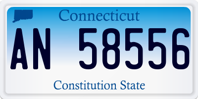 CT license plate AN58556