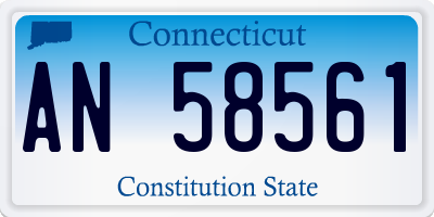 CT license plate AN58561