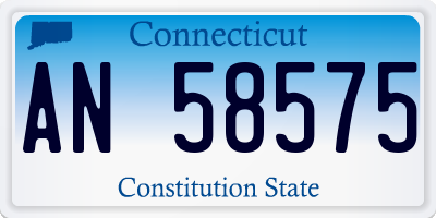 CT license plate AN58575