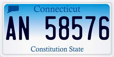 CT license plate AN58576