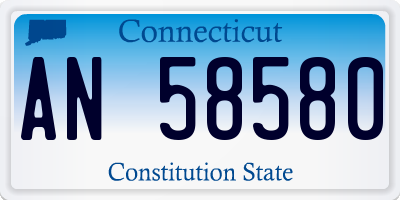 CT license plate AN58580