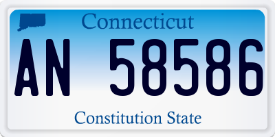 CT license plate AN58586