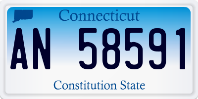 CT license plate AN58591