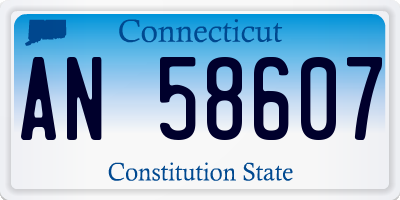 CT license plate AN58607