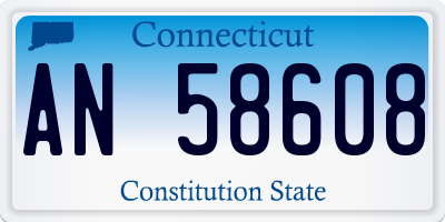 CT license plate AN58608