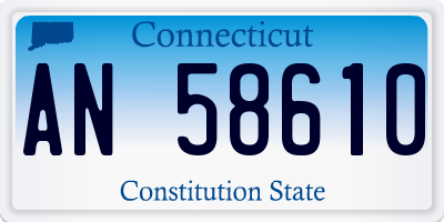 CT license plate AN58610