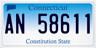 CT license plate AN58611