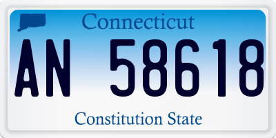 CT license plate AN58618