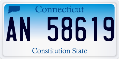 CT license plate AN58619