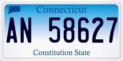 CT license plate AN58627