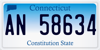 CT license plate AN58634