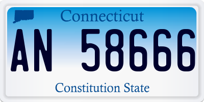 CT license plate AN58666